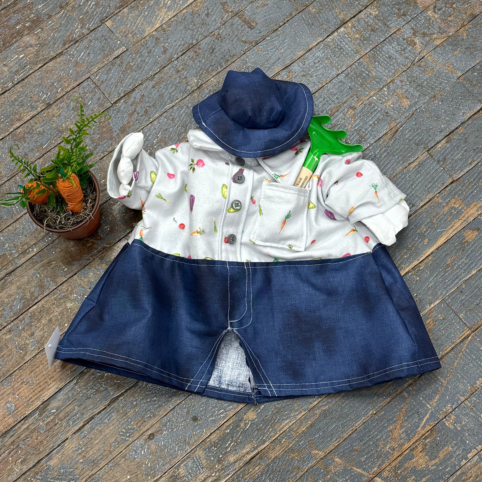 Goose Clothes Complete Holiday Goose Outfit Garden Farmer Gardener Dress Costume