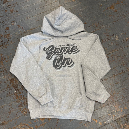 Game Day Game On Grey Graphic Designer Long Sleeve Sweatshirt Hoody