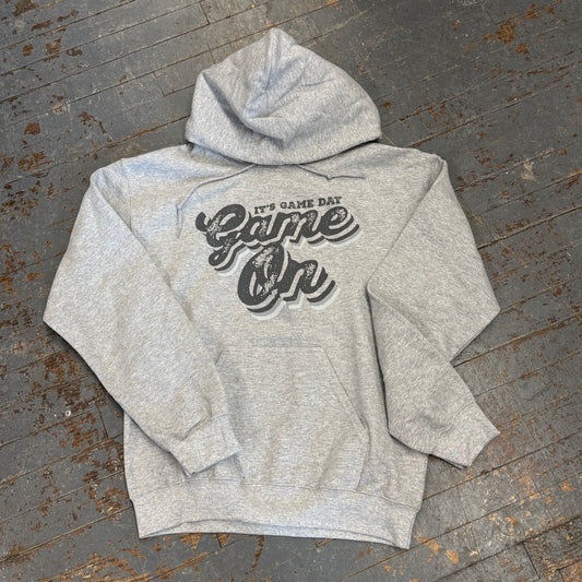 Game Day Game On Grey Graphic Designer Long Sleeve Sweatshirt Hoody