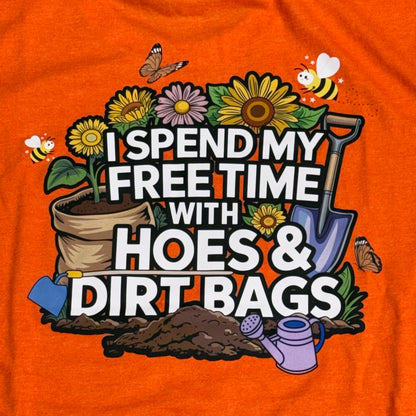 Holders Hideaway Hoes Dirtbags Orange Short Sleeve T-Shirt Graphic Designer Tee