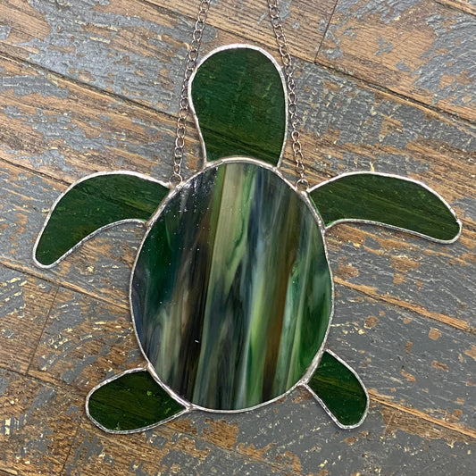 Stained Glass Sun Catcher Ornament Turtle