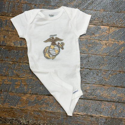 USMC Marine Corps Personalized Summer Onesie Bodysuit One Piece Newborn Infant Toddler Outfit