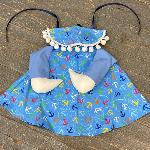 Goose Clothes Complete Holiday Goose Outfit Nautical Anchor Dress and Hat Costume