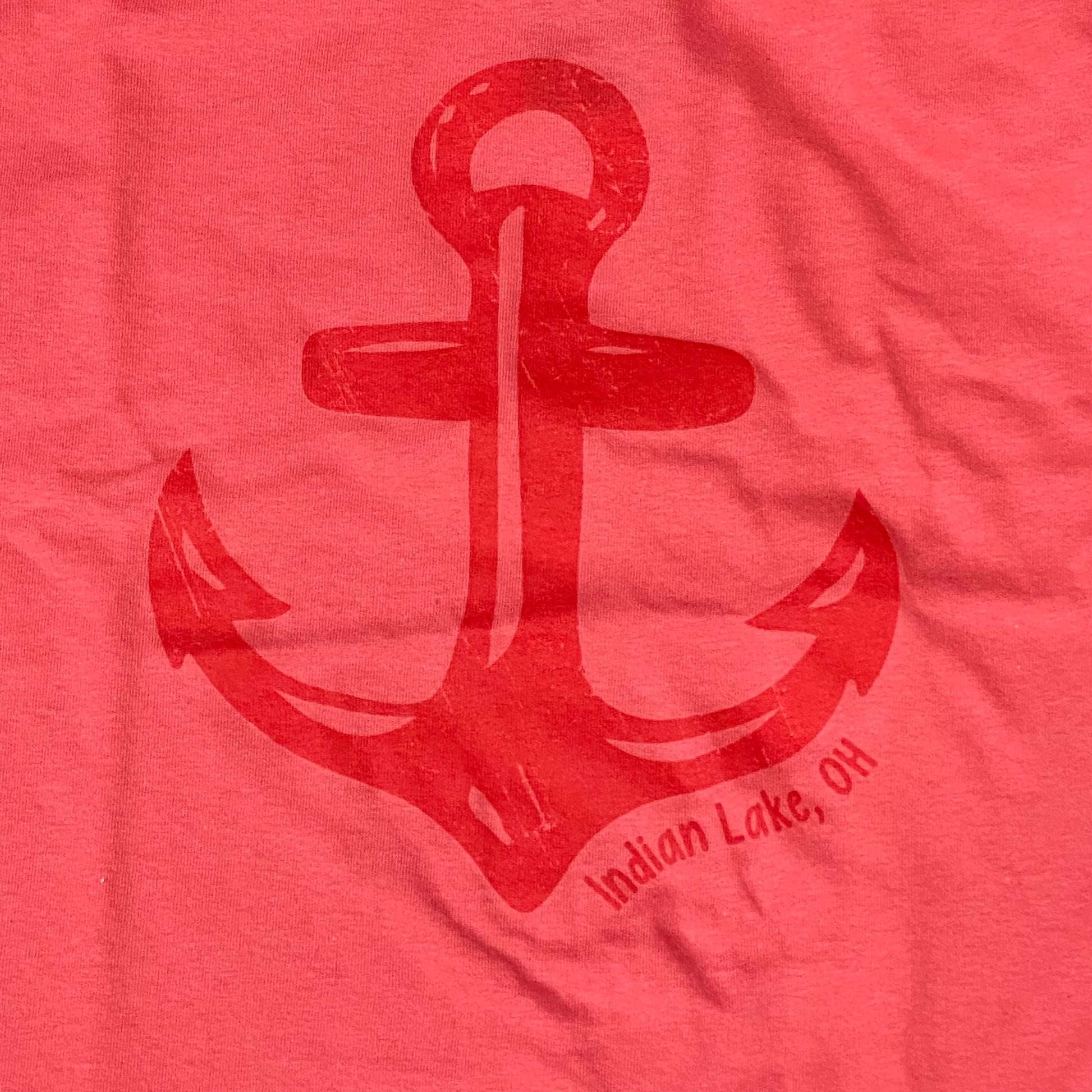 Anchor Indian Lake OH Coral Graphic Designer Short Sleeve T-Shirt