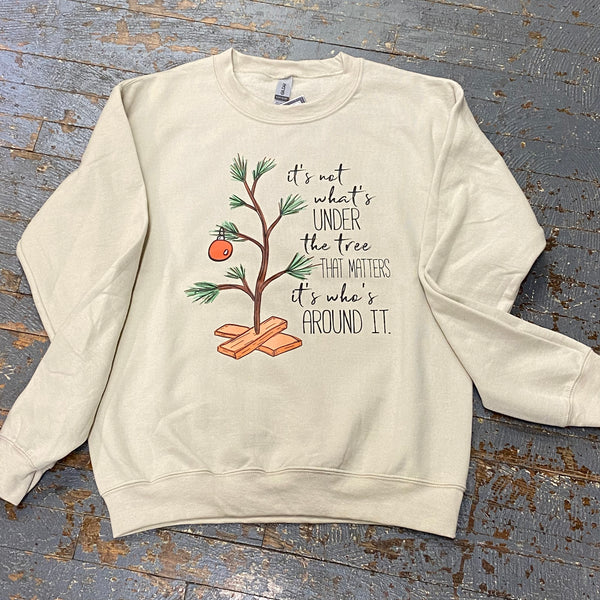 Not Under Tree Matters Who's Around Graphic Designer Long Sleeve Crew Neck Sweatshirt
