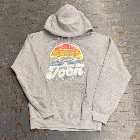 On the Toon Indian Lake OH Grey Graphic Designer Long Sleeve Sweatshirt Hoody