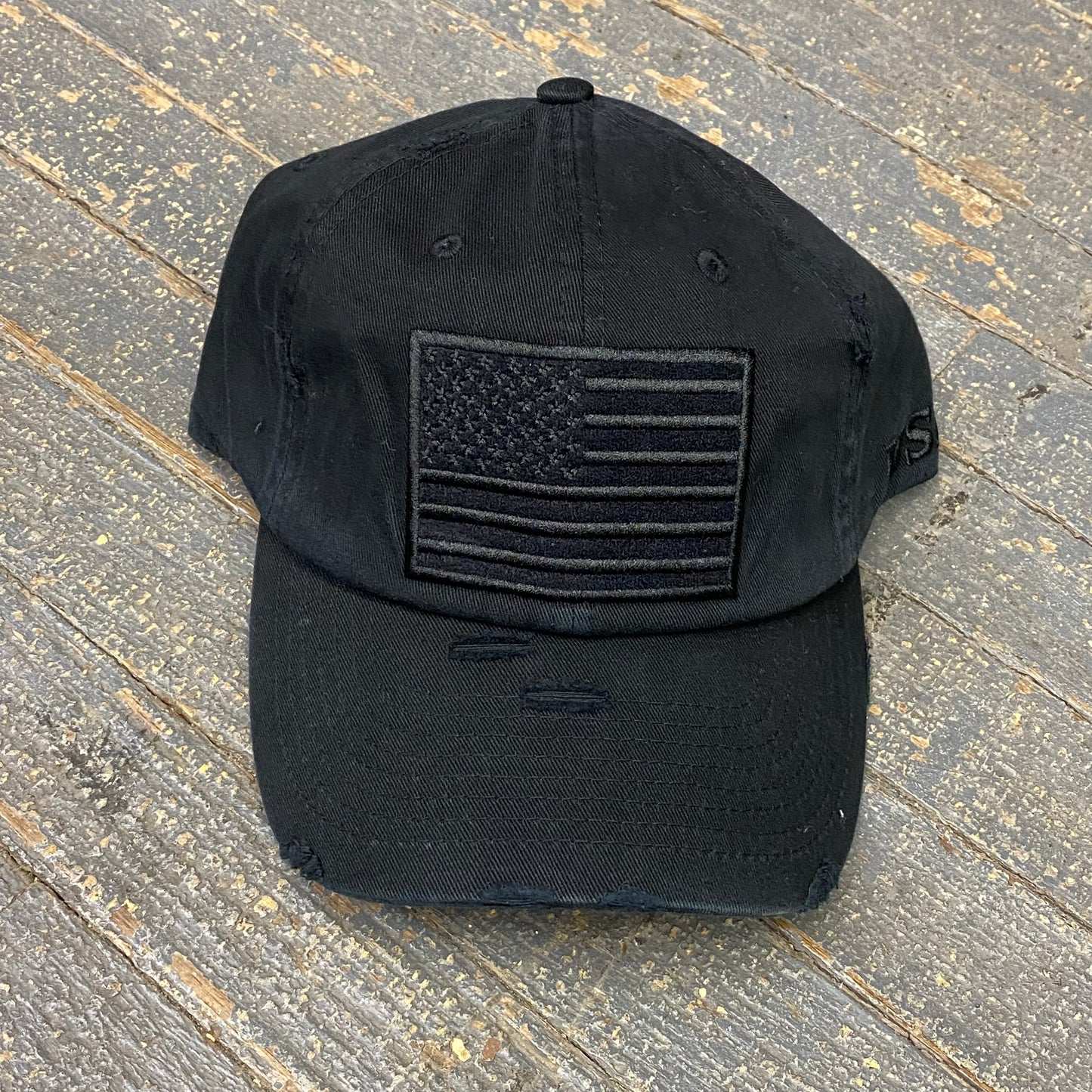 American Flag Patch Black Embroidered Ball Cap