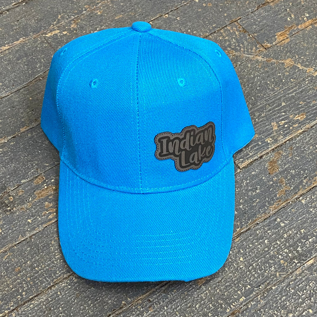 Indian Lake Patch Bright Teal Blue Ball Cap Hat – TheDepot