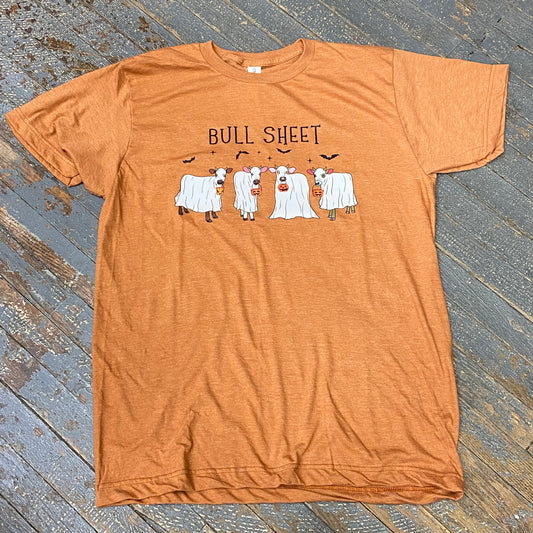 Bull Sheet Ghost Pumpkin Graphic Designer Short Sleeve T-Shirt