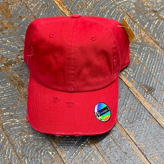 Youth Toddler Kids Vintage Red Adjustable Ball Cap