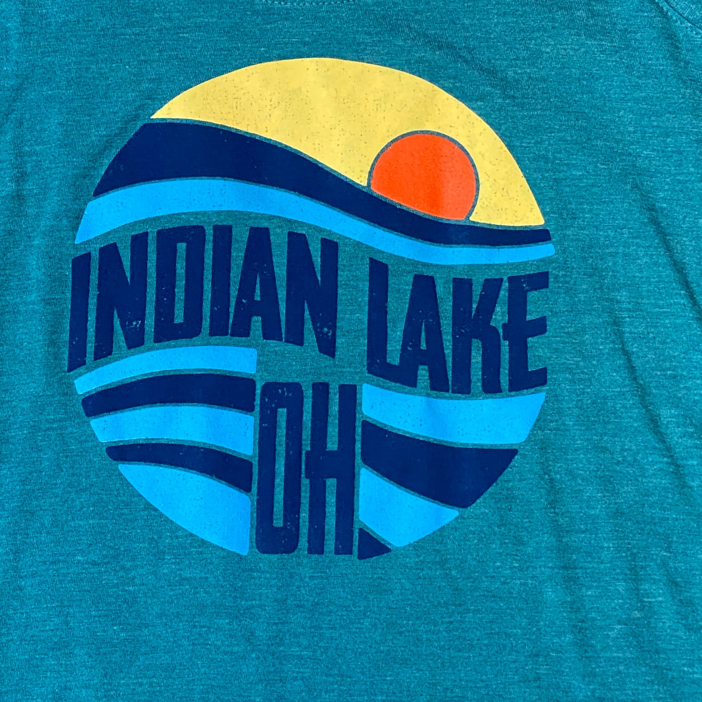 Sunrise Indian Lake OH Turquoise Graphic Designer Ladies Tank