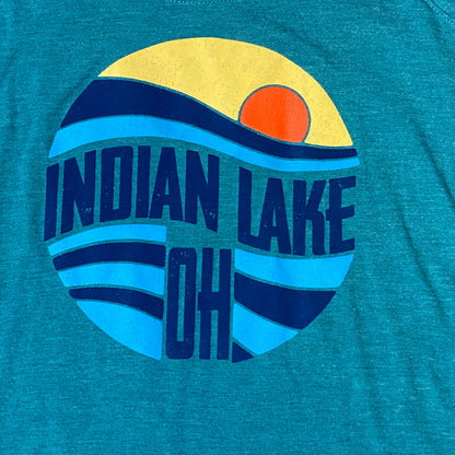 Sunrise Indian Lake OH Turquoise Graphic Designer Ladies Tank