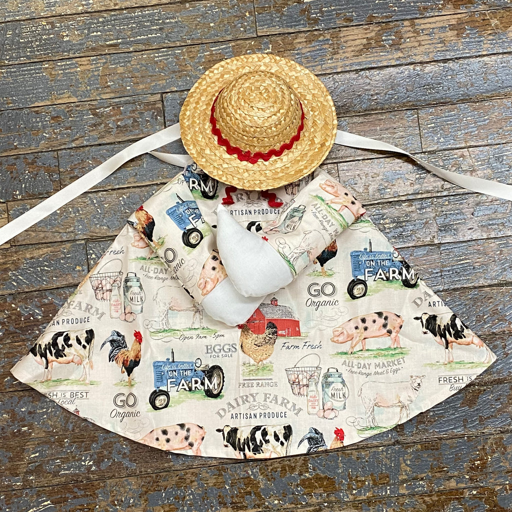 Goose Clothes Complete Holiday Goose Outfit Dairy Farm Cow Pig Dress and Hat
