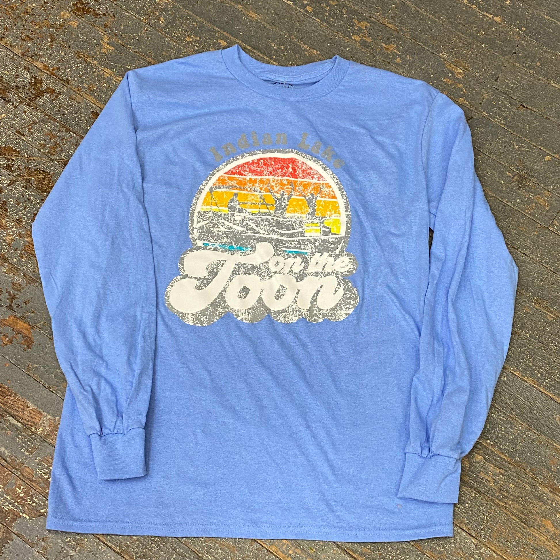 On the Toon Indian Lake OH Carolina Blue Graphic Designer Long Sleeve T-Shirt