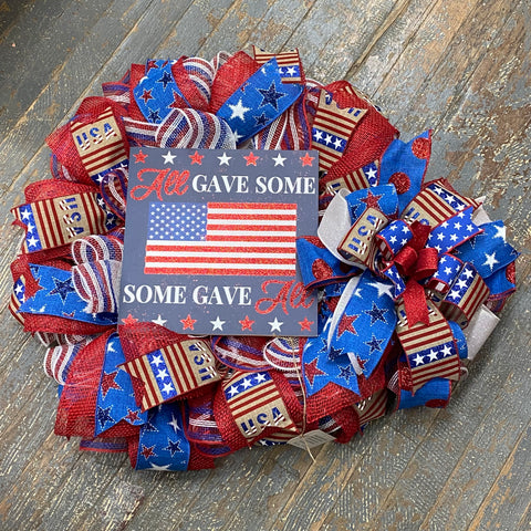 All Gave Some Gave USA Holiday Wreath Door Hanger