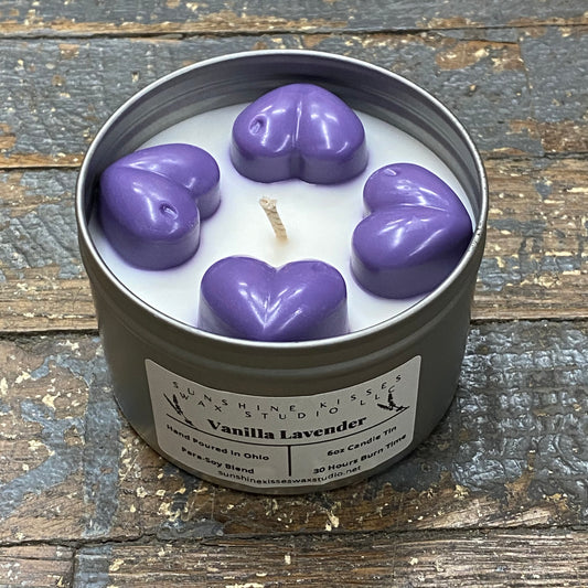 Vanilla Lavender Sunshine Kisses Melt Bar Tin Candle