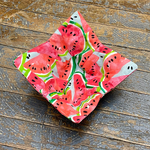Handmade Fabric Cloth Microwave Bowl Hot Cold Pad Holder Watermelon