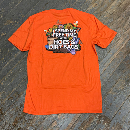 Holders Hideaway Hoes Dirtbags Orange Short Sleeve T-Shirt Graphic Designer Tee