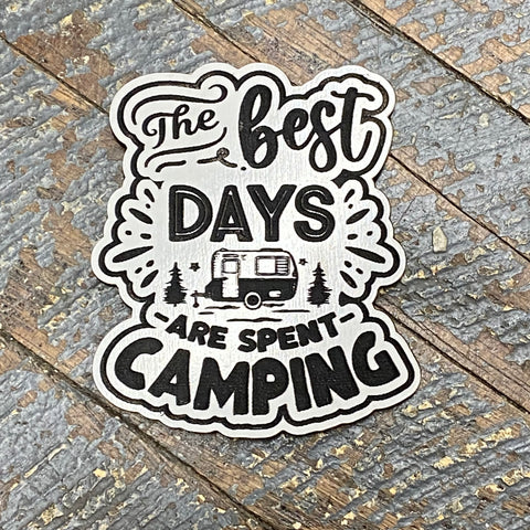 Best Days Spent Camping Wood Engraved Magnet