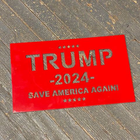 Trump 2024 Save America Again Metal Sign Wall Hanger