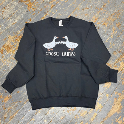 Goose Bumps Graphic Designer Long Sleeve Crew Neck Sweatshirt