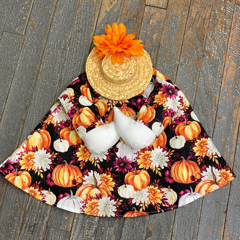 Goose Clothes Complete Holiday Goose Outfit Fall Harvest Pumpkin Flower Dress and Hat