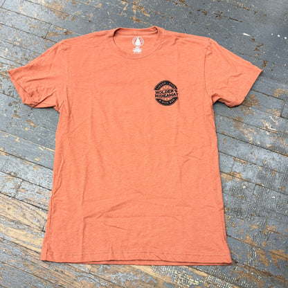 Holders Hideaway Party Weiner Rust Orange Short Sleeve T-Shirt Graphic Designer Tee Front