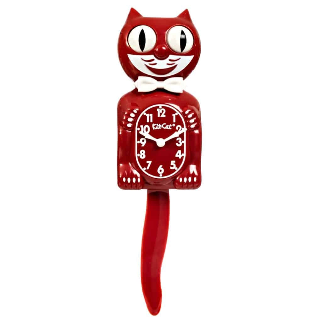 Space Cherry Red Kit-Cat Klock Cat Clock