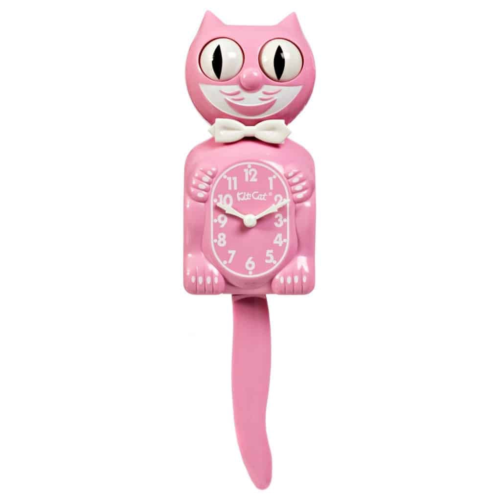 Pink Satin Kit-Cat Klock Cat Clock