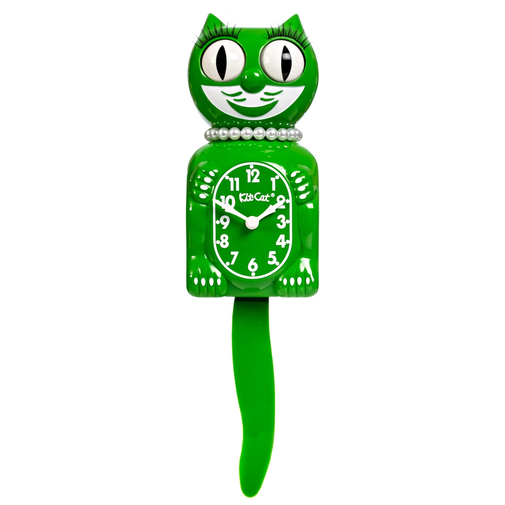 Classic Green Lady Kit-Cat Klock Cat Clock