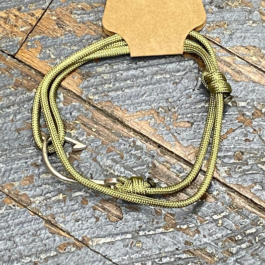 Fishing Lure Pro Joe's Baits Hope Hook Paracord Wrist Wrap Bracelet Green