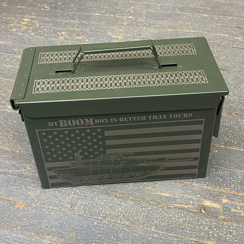 Laser Engraved Metal Military Ammo Can Large Boom Box Bigger Yours