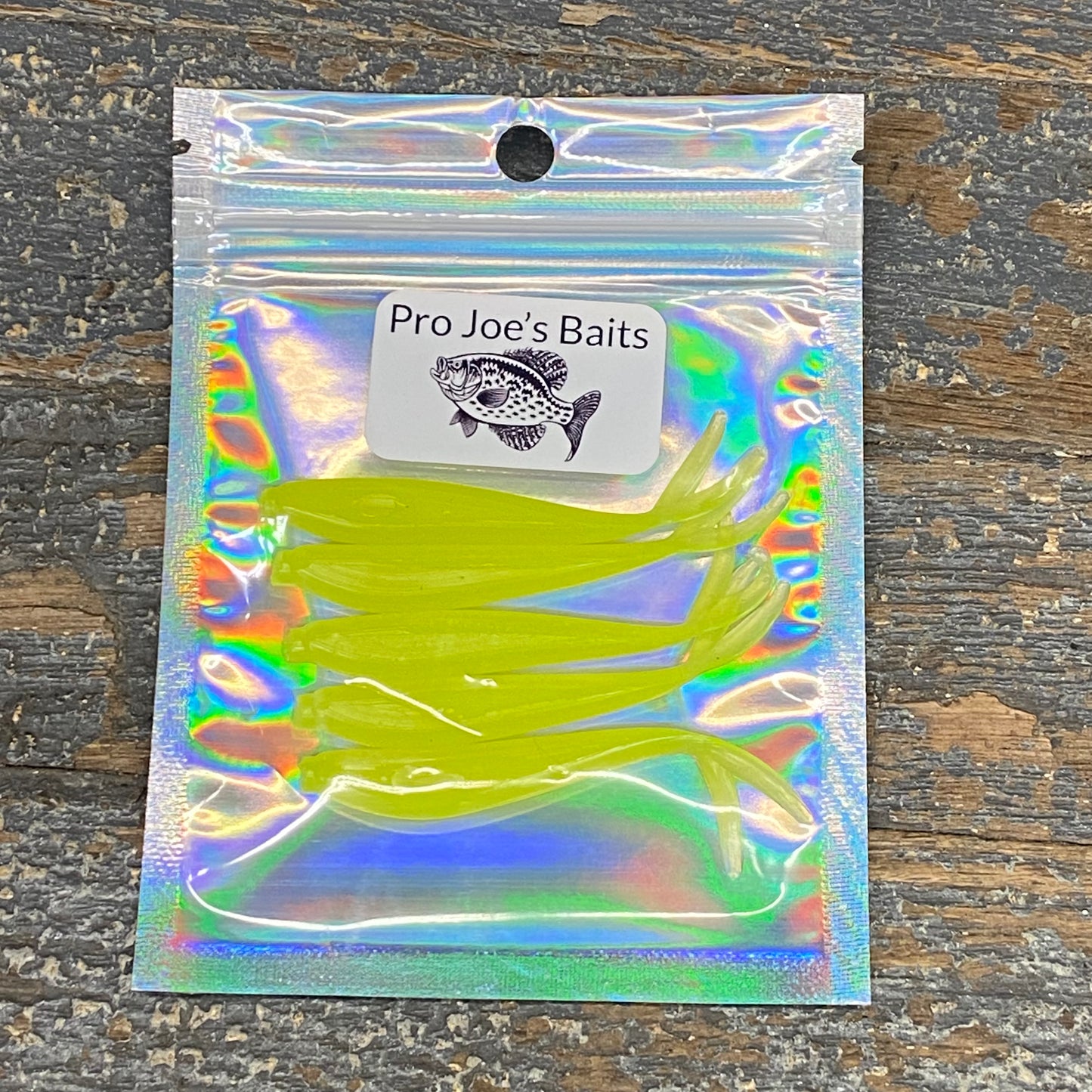 Fishing Lure Pro Joe's Baits Fluke 2-5/8" Tail Flo Yellow