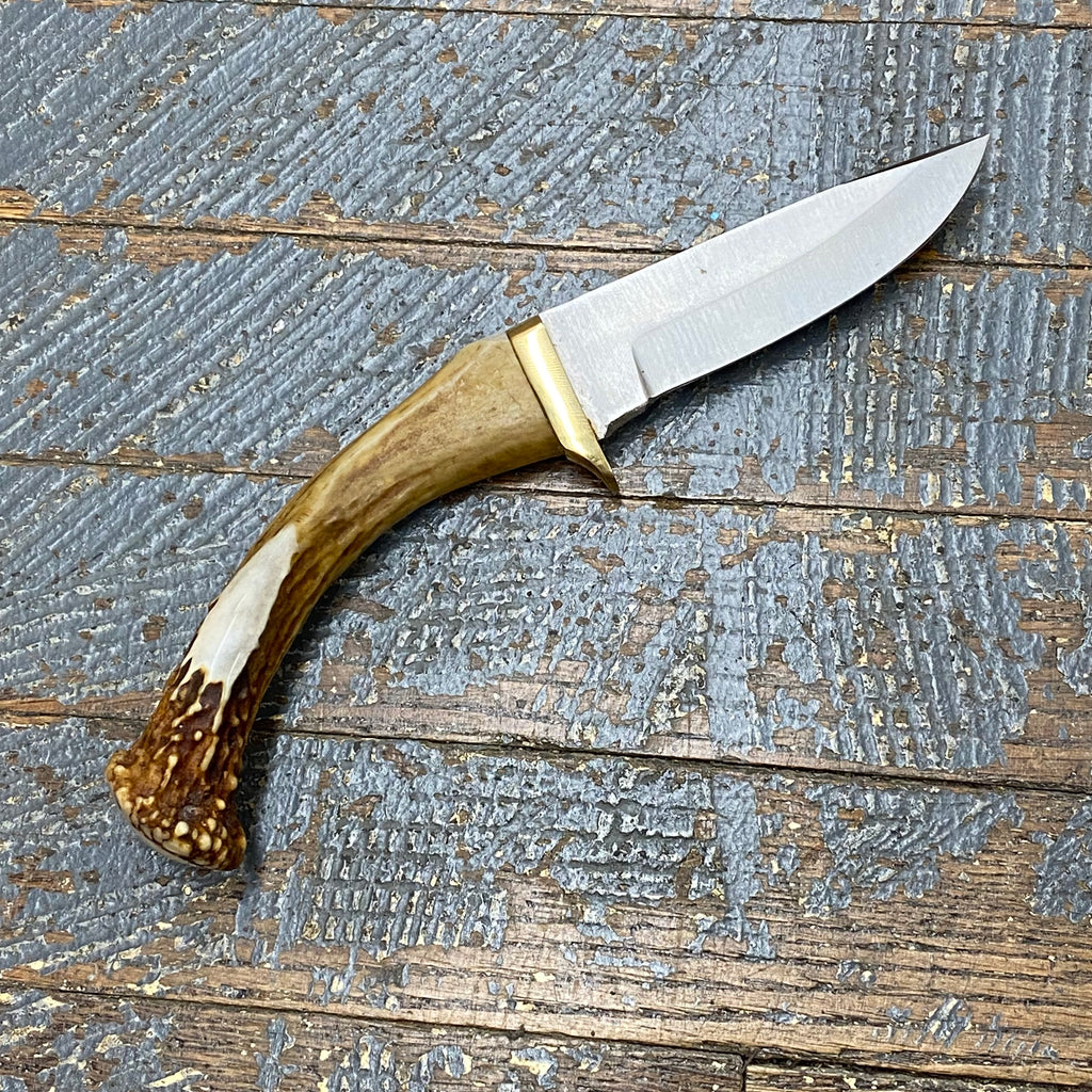 Custom Handmade Whitetail Deer Antler Handle Stag Knife Blade #19