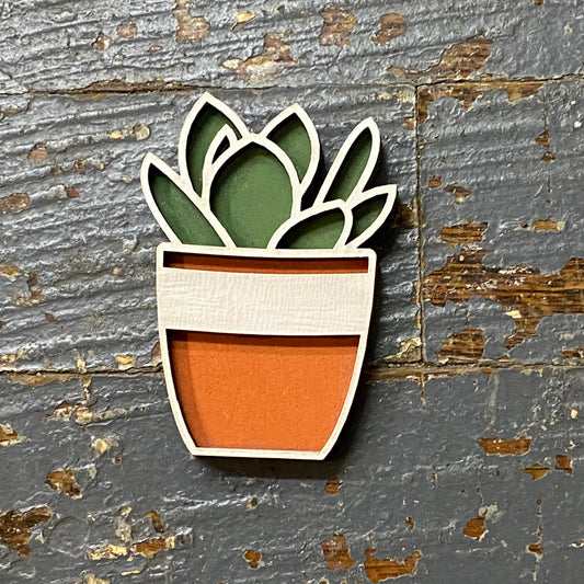 Succulent Plant Dimensional Wood Engraved Magnet