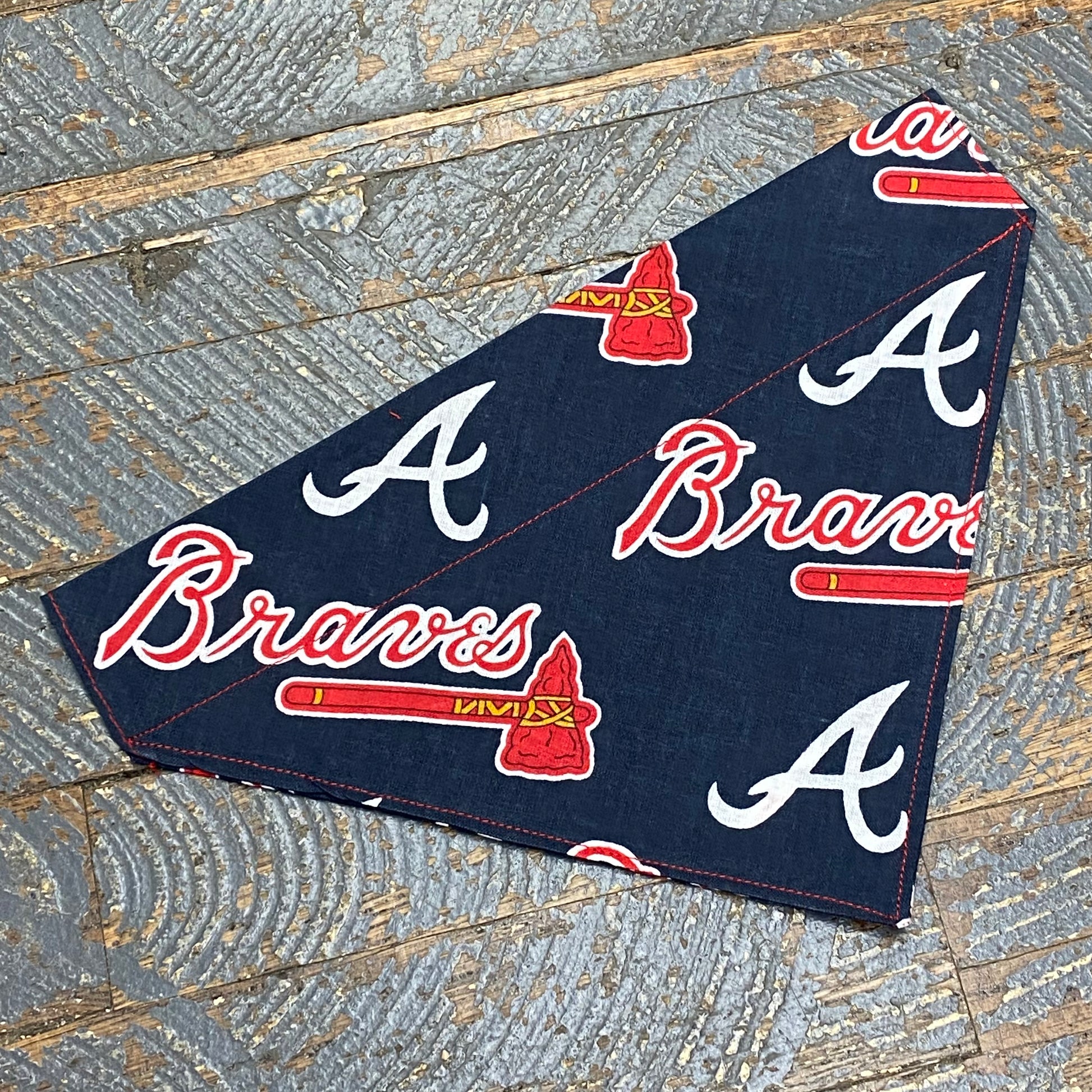 Atlanta Braves MLB Baseball Dog Collar Pet Bandanna Neck Scarf Medium