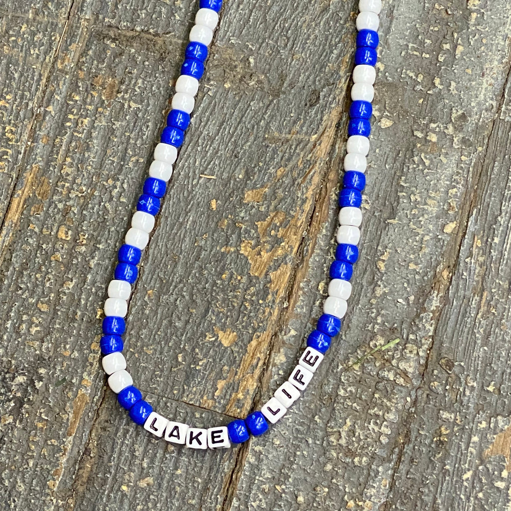 Handmade Beaded Necklace Lake Life