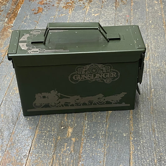 Laser Engraved Metal Military Ammo Can Gunslinger