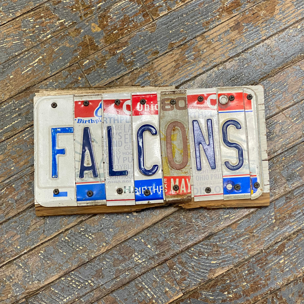 Falcons License Plate Block Word Art