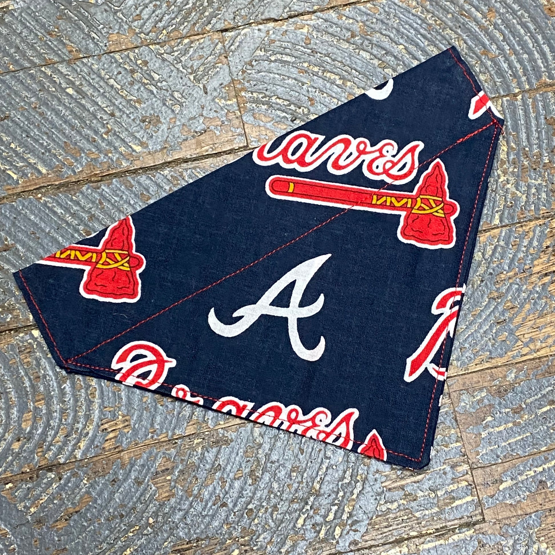 Atlanta Braves MLB Baseball Dog Collar Pet Bandanna Neck Scarf Small