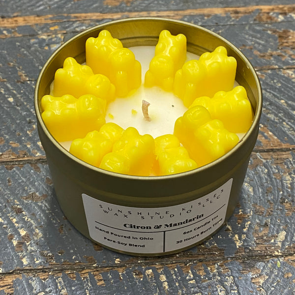 Citron Mandarin Sunshine Kisses Melt Bar Tin Candle