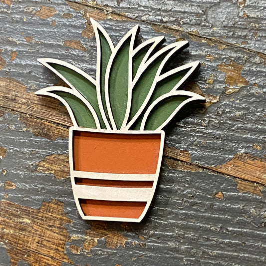 Aloe Plant Dimensional Wood Engraved Magnet