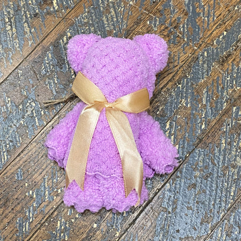 Sudsy Soap Towel Bear Small Purple
