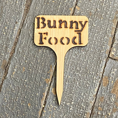 Herb Garden Wood Marker Plant Stick Stake Bunny Food