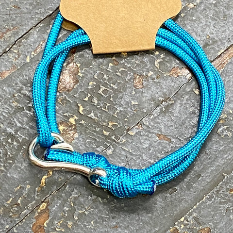 Fishing Lure Pro Joe's Baits Hope Hook Paracord Wrist Wrap Bracelet Turquoise