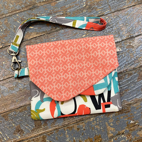 Handmade Fabric Cloth Wallet Wristlet Purse Holder Misc Dog Print