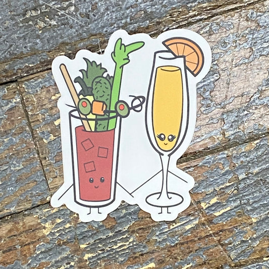 Bloody Mary & Mimosa Perfect Pair Large Sticker Decal