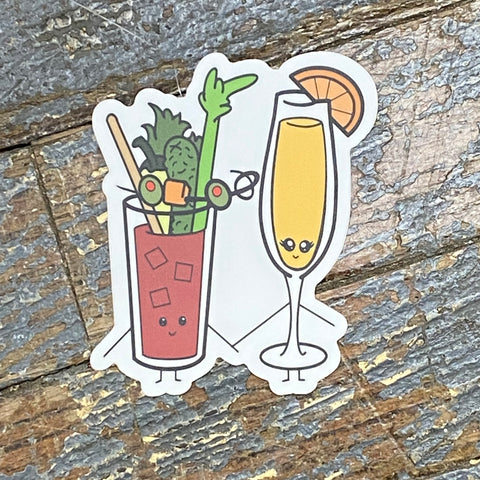 Bloody Mary & Mimosa Perfect Pair Large Sticker Decal