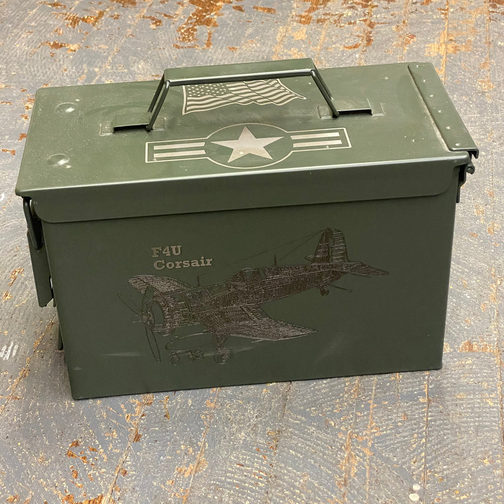 Laser Engraved Metal Military Ammo Can Large Military Plane Squadron