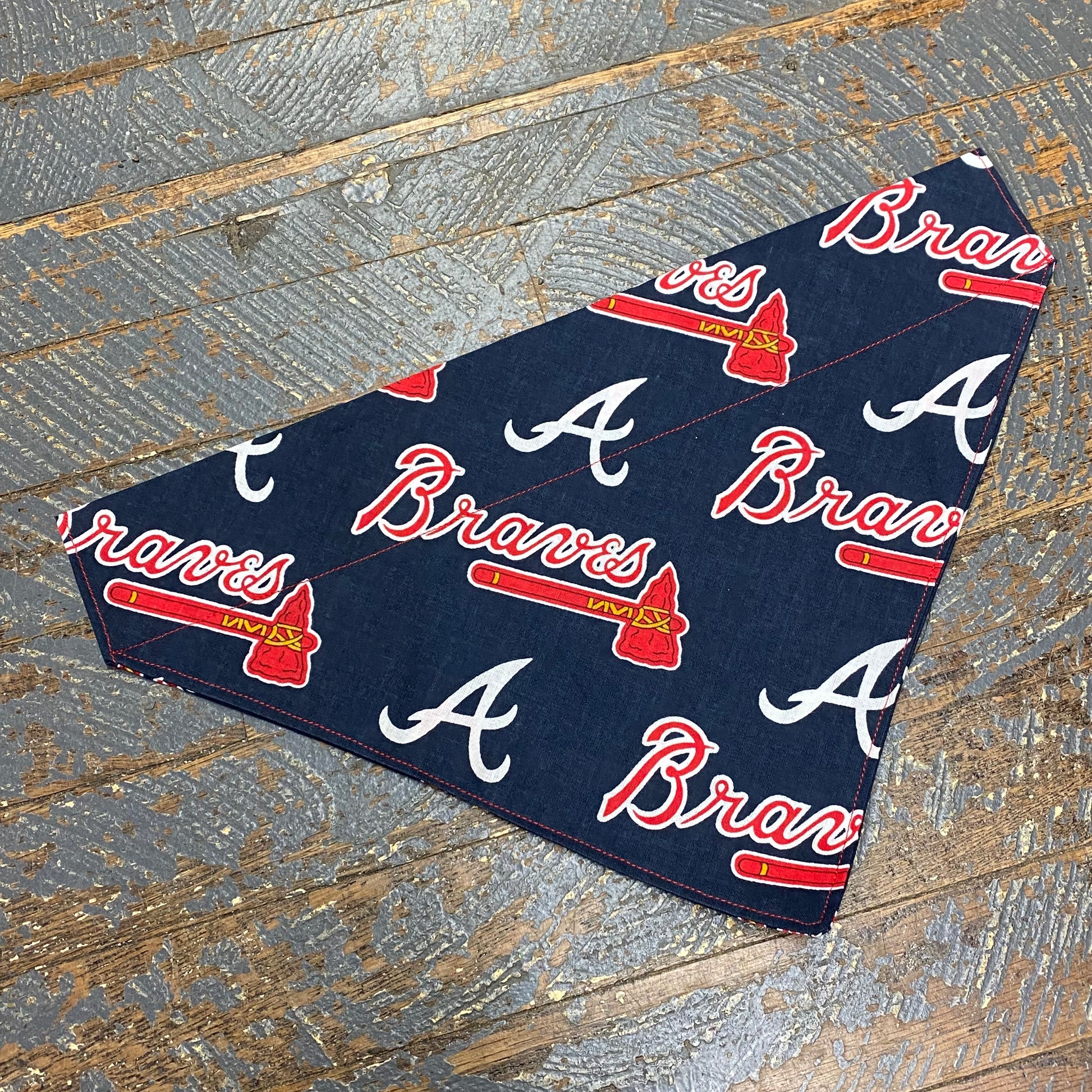 Atlanta Braves MLB Baseball Dog Collar Pet Bandanna Neck Scarf Large
